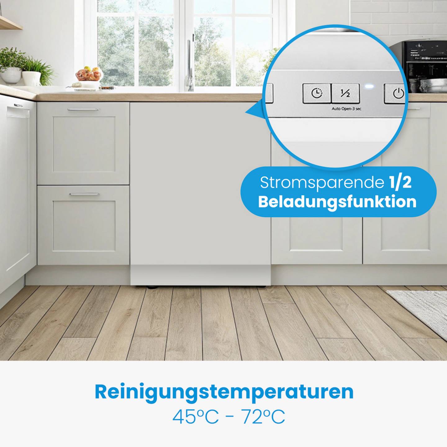 Bomann Einbau-Geschirrspüler GSPE 7421 VI Bedienblende silber – Bild 2