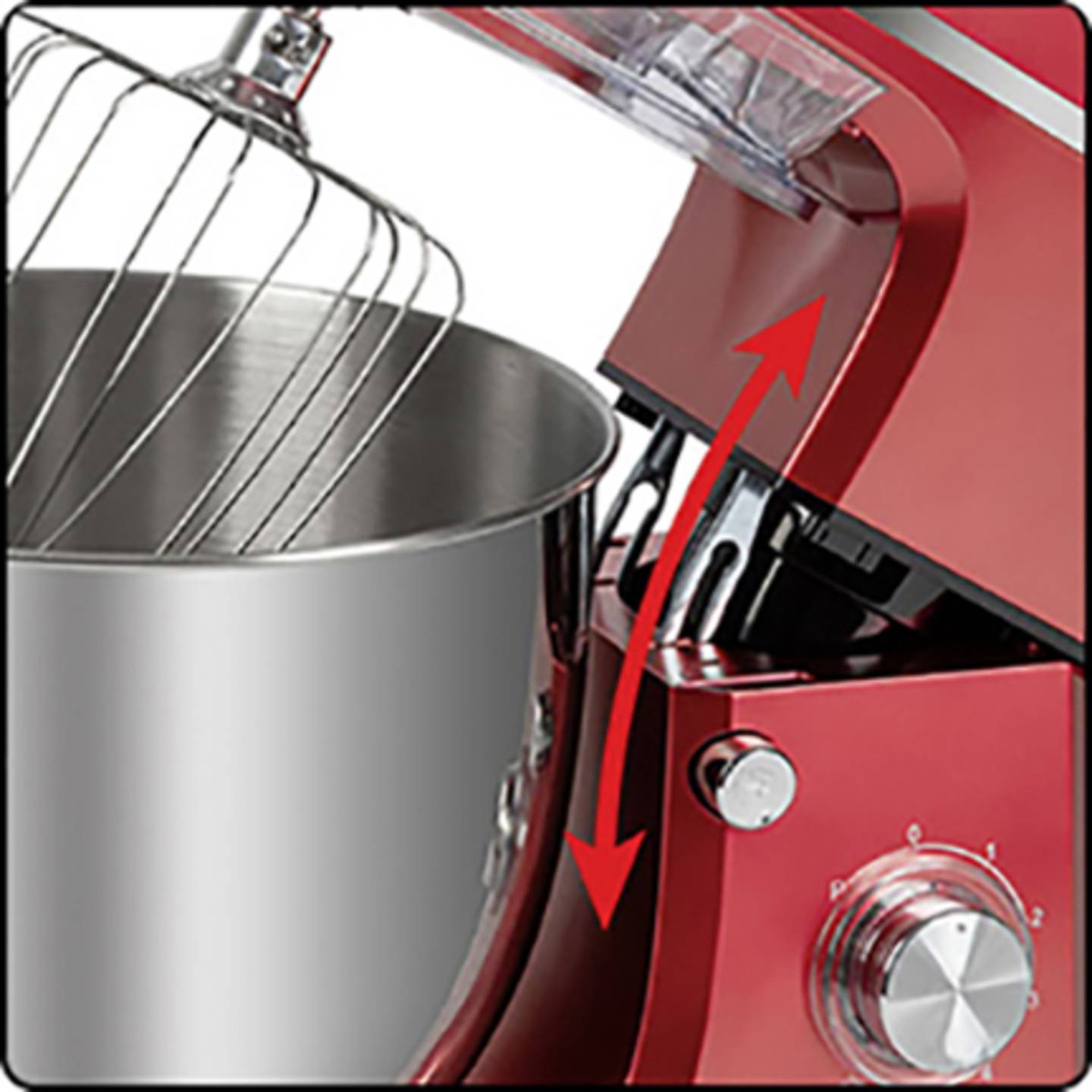 Clatronic KM 3765 Knetmaschine 1500 W Rot – Bild 6