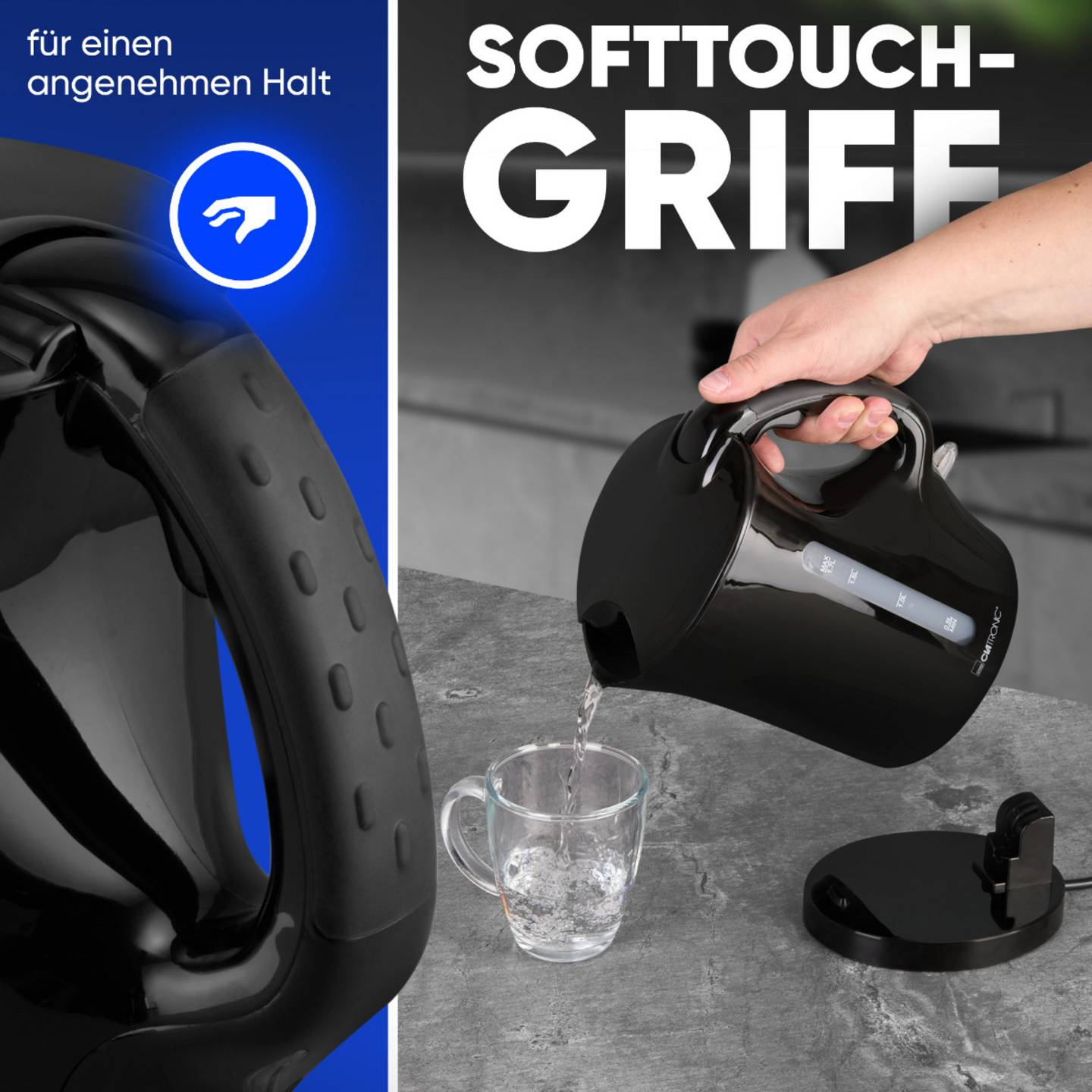 Clatronic Wasserkocher WK 3819 schwarz – Bild 3