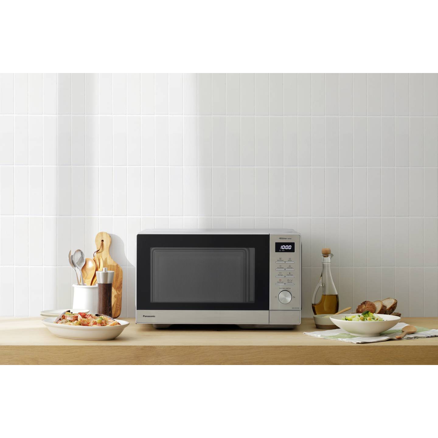 Panasonic NN-SD37QSEPG Mikrowelle Grau 1000 W LCD-Display – Bild 4