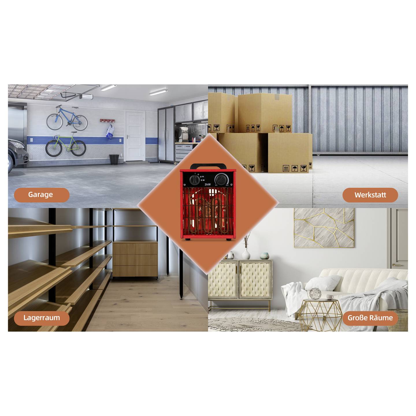 SHX SHX308HEAT2022 Heizlüfter Rot/Schwarz – Bild 8